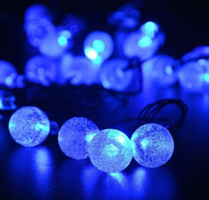 Crystal Solar LED String Lights for Outdoor Christmas Decor