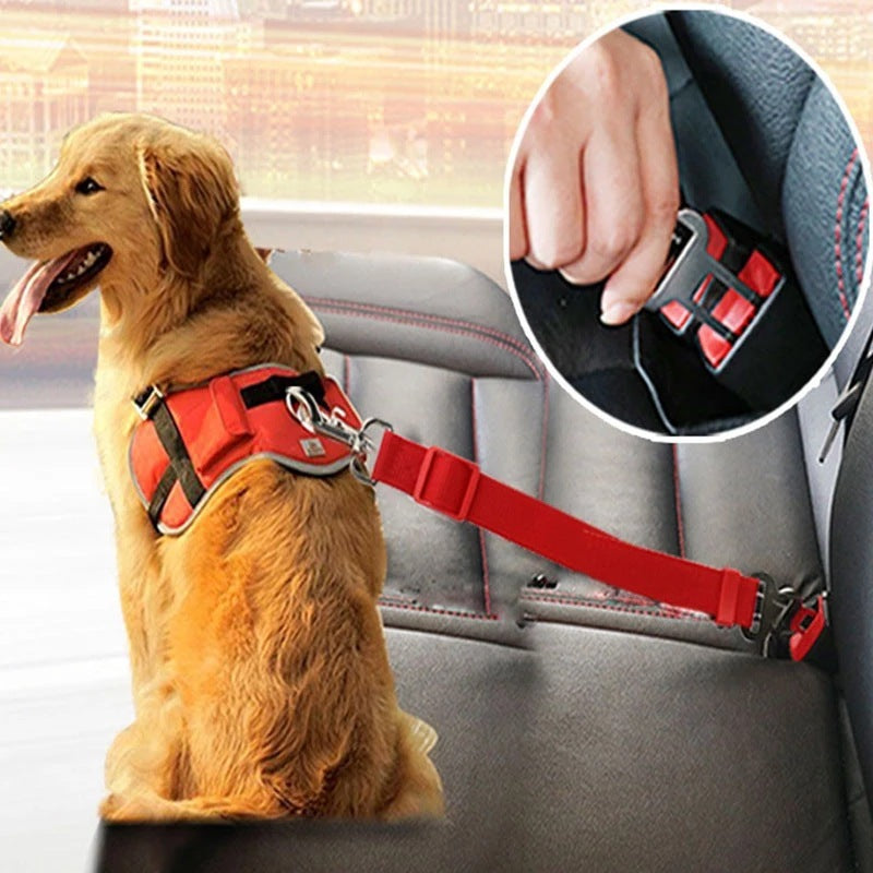 Adjustable Pet Car Seat Belt – Cat & Dog Safety