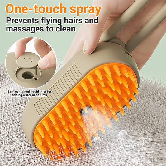 3 In 1 Electric Spray Steam Pet Brush